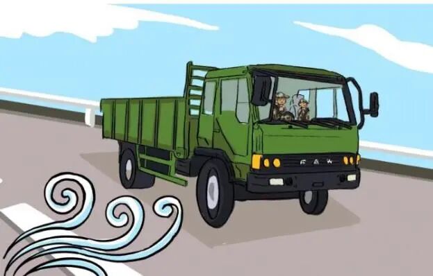 出行提示_大風(fēng)天氣安全駕車_緊閉車門防風(fēng)沙